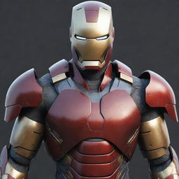 Generate an image of a hybrid character, combining the advanced technology and look of Iron Man with the traditional aesthetic and armor of a Samurai warrior.