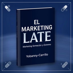 The cover design for a book titled 'EL MARKETING LATE: Marketing Farmacéutico y Extremo' by Yobanny Carrillo