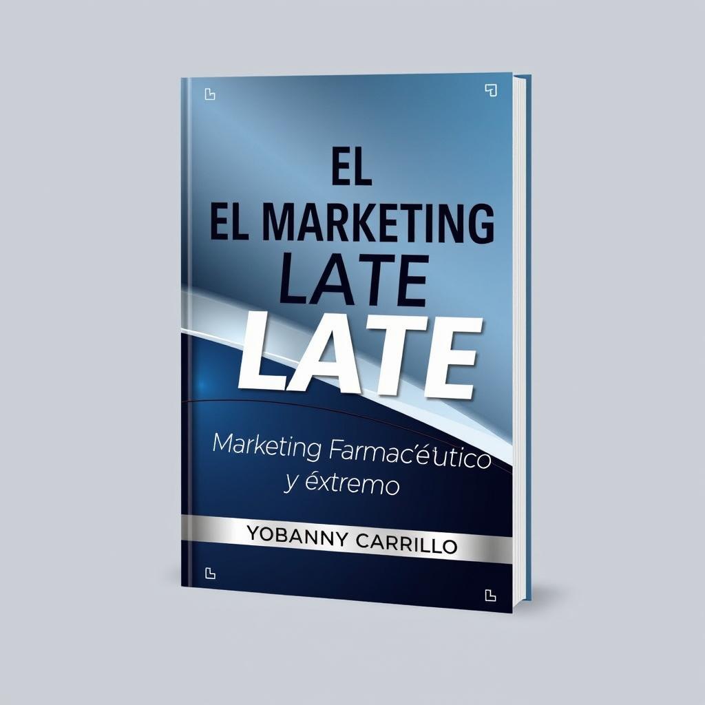 The cover design for a book titled 'EL MARKETING LATE: Marketing Farmacéutico y Extremo' by Yobanny Carrillo