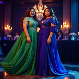 A stunning design for evening dresses tailored for curvy plus-size women, ideal for a graduation party