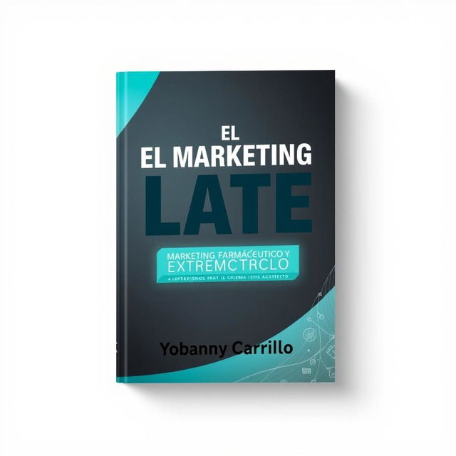 The cover design for a book titled 'EL MARKETING LATE: Marketing Farmacéutico y Extremo' by Yobanny Carrillo