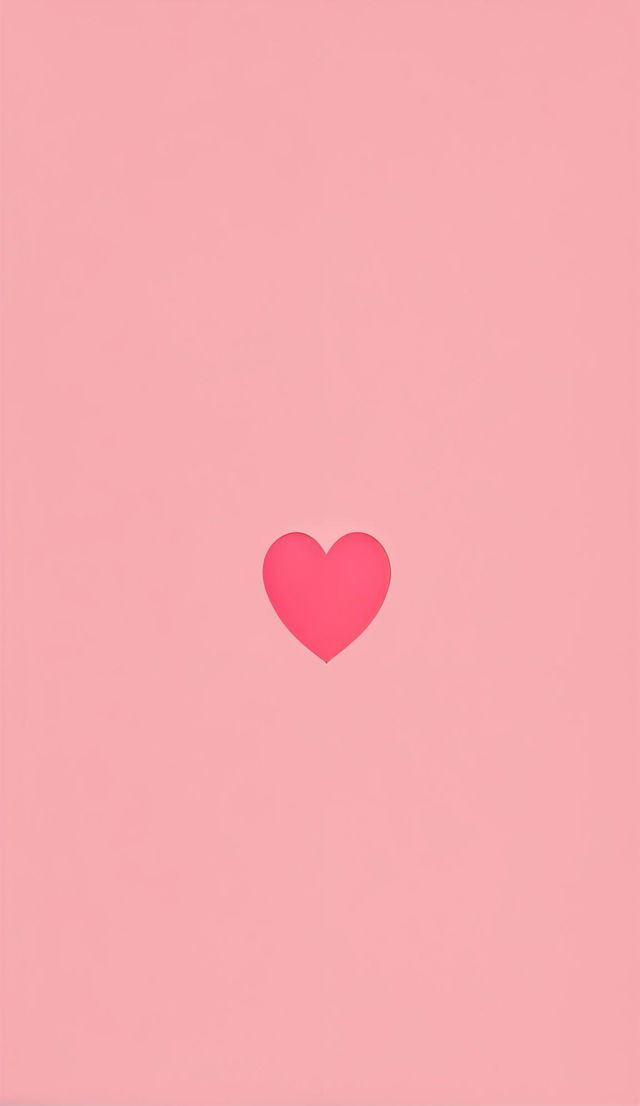 Minimal heart wallpaper inspired by Valentine's Day and Wes Anderson's aesthetic.