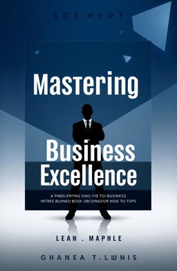 A sophisticated and modern book cover design for a business self-help book titled 'Mastering Business Excellence'