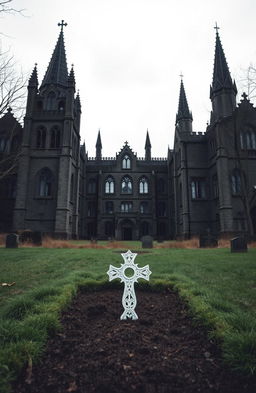 A large, imposing gothic lunatic asylum in Ireland, set in the 1800s