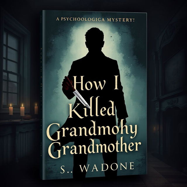 An engaging and intriguing book cover design for a psychological mystery novel titled 'How I Killed My Grandmother' by S