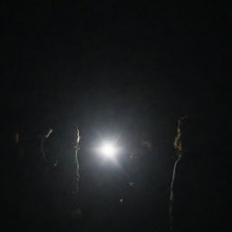 A group of people in the midst of darkness, searching for light, which is directly in front of them but they cannot see