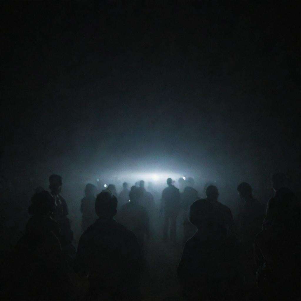 A group of people in the midst of darkness, searching for light, which is directly in front of them but they cannot see