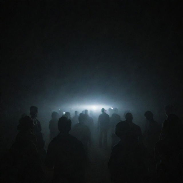 A group of people in the midst of darkness, searching for light, which is directly in front of them but they cannot see