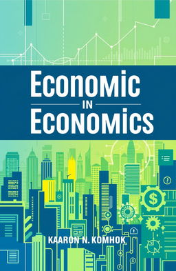 A visually striking cover for a modern economic book, featuring bold typography and imagery that represents themes of finance, global trade, and innovation