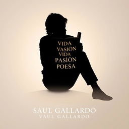 An artistic image featuring a silhouette of a person sitting and reading a book