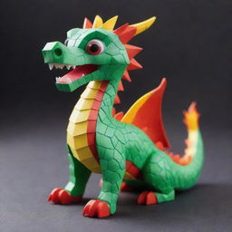 Craft a highly detailed, 3D Disney-style impression of a cute Chinese dragon. The dragon is joyously grasping solar panels and a battery, creating a playful yet profound image.