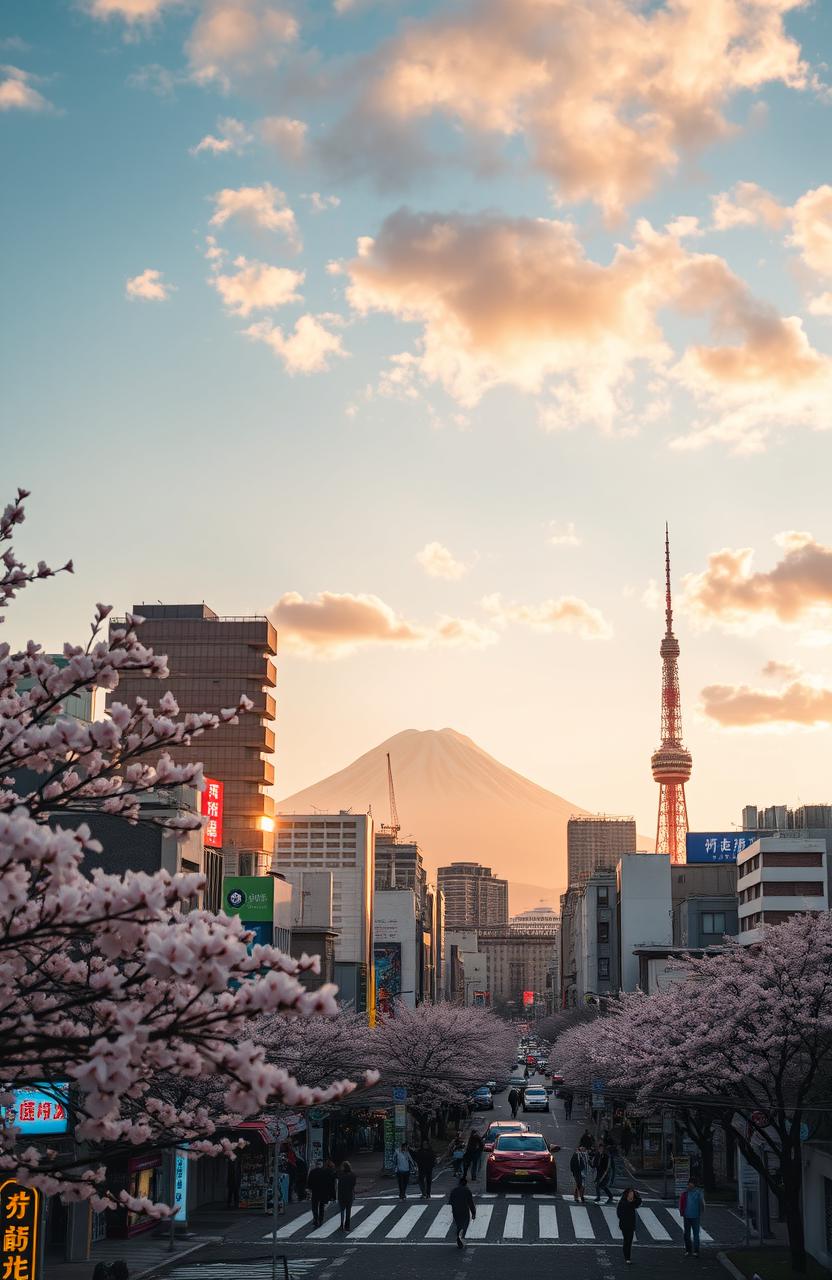 A stunning aerial view of Tokyo showcasing the contrast of modern skyscrapers and traditional Japanese architecture