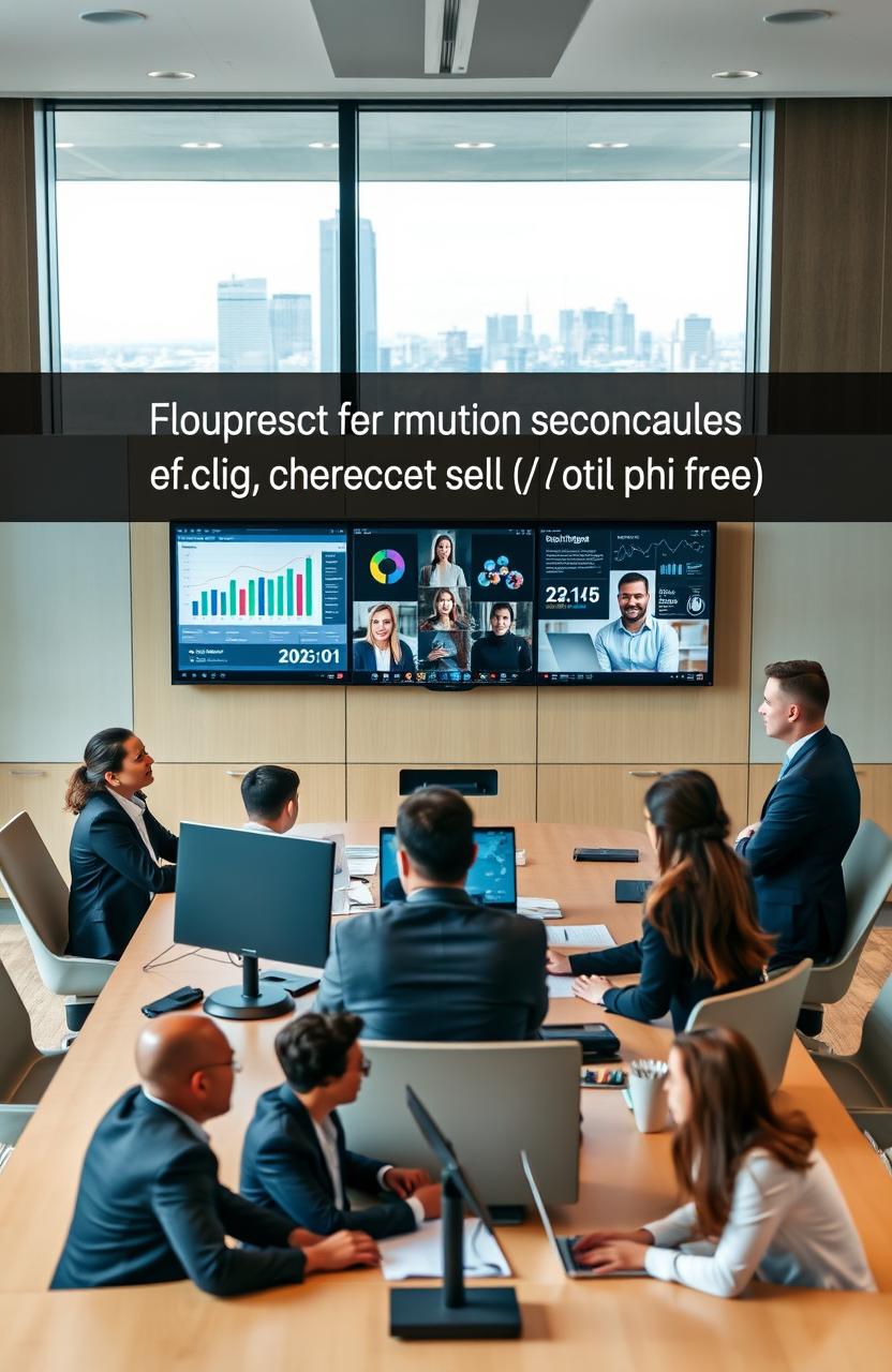 Modern business English standards utilized globally, showcasing a corporate boardroom with a diverse group of professionals engaged in a video conference call