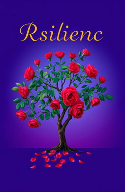 A beautiful and elegant design featuring the title 'Resilience' in golden lettering