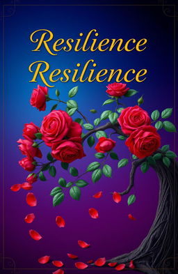 A beautiful and elegant design featuring the title 'Resilience' in golden lettering