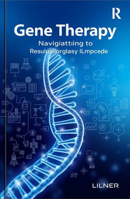 A visually appealing and professional cover page for a book titled 'Gene Therapy: Navigating the Regulatory Landscape'
