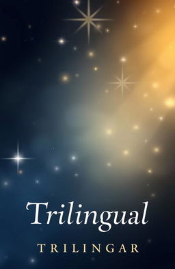 A book cover design titled 'Trilingual' featuring a mystical theme