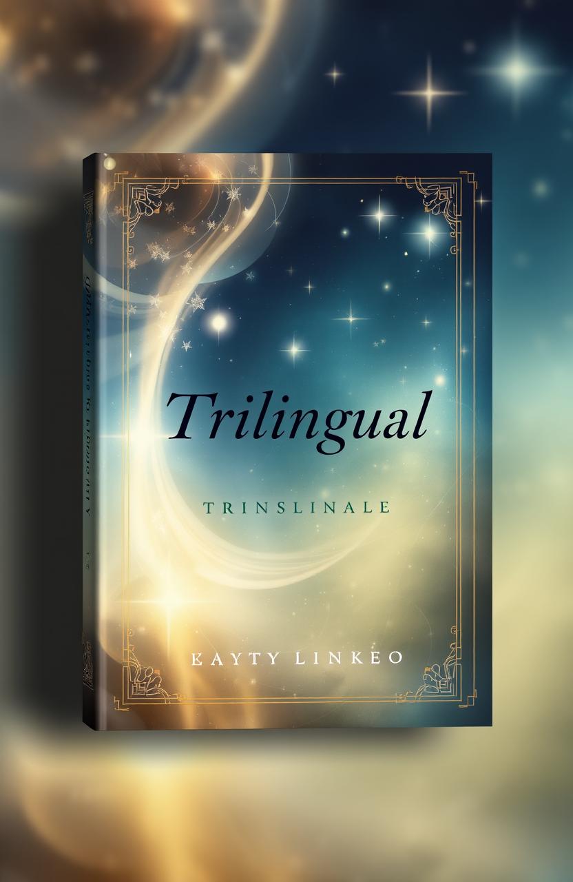 A book cover design titled 'Trilingual' featuring a mystical theme