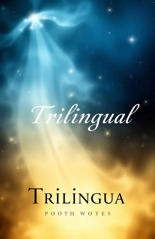 A book cover design titled 'Trilingual' featuring a mystical theme