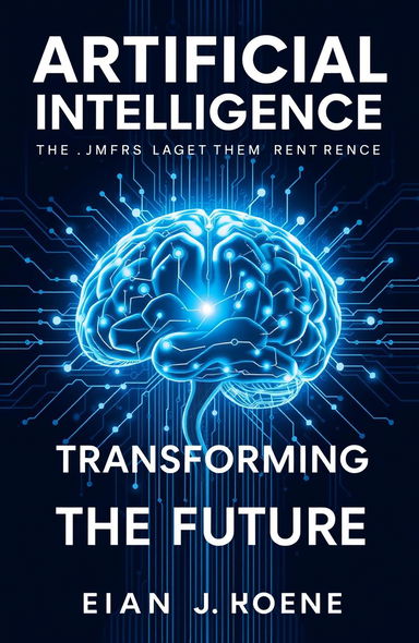 An informative and visually compelling ebook cover design for a book titled 'Artificial Intelligence: Transforming the Future'