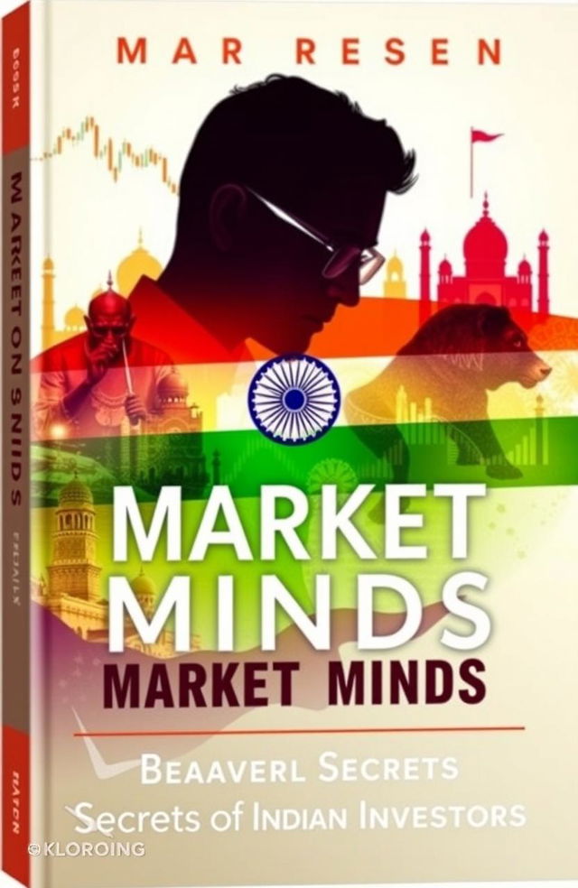 An insightful and engaging book cover for 'Market Minds: Behavioral Secrets of Indian Investors'