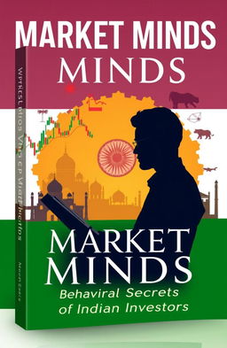 An insightful and engaging book cover for 'Market Minds: Behavioral Secrets of Indian Investors'
