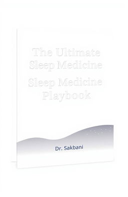 An elegant and sophisticated cover design for a binder titled 'The Ultimate Sleep Medicine Playbook'