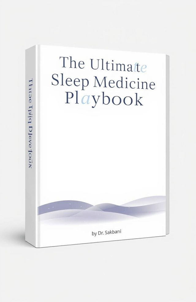 An elegant and sophisticated cover design for a binder titled 'The Ultimate Sleep Medicine Playbook'