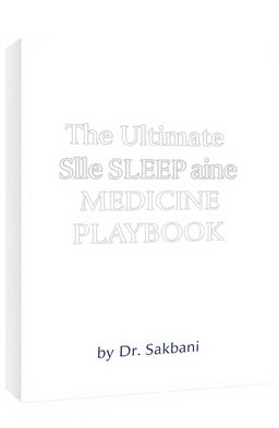 An elegant and sophisticated cover design for a binder titled 'The Ultimate Sleep Medicine Playbook'