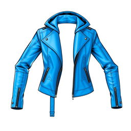 A fashionable and trendy jacket design featuring a sleek silhouette
