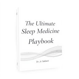 A sophisticated and clean cover design for a binder titled 'The Ultimate Sleep Medicine Playbook'