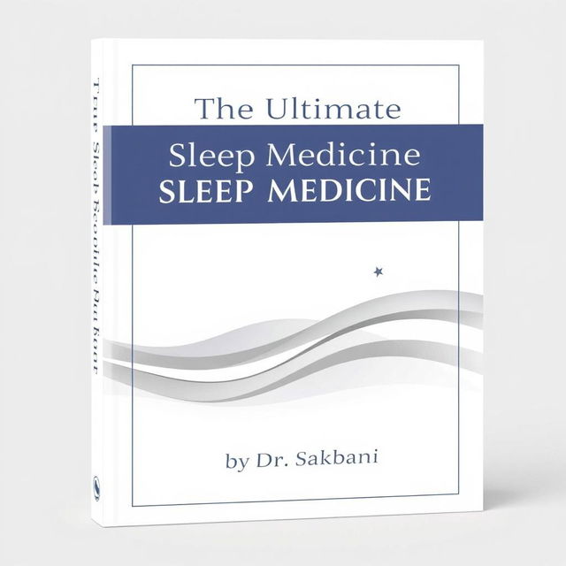 A sophisticated and clean cover design for a binder titled 'The Ultimate Sleep Medicine Playbook'