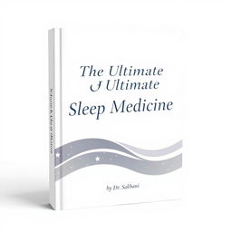 A sophisticated and clean cover design for a binder titled 'The Ultimate Sleep Medicine Playbook'
