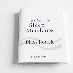 A sophisticated and clean cover design for a binder titled 'The Ultimate Sleep Medicine Playbook'