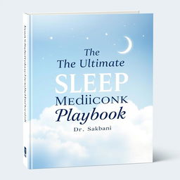 A professional and visually appealing binder cover design for a clinic titled 'The Ultimate Sleep Medicine Playbook'