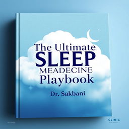 A professional and visually appealing binder cover design for a clinic titled 'The Ultimate Sleep Medicine Playbook'