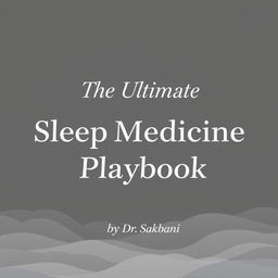 An elegant and sophisticated cover design for a binder titled 'The Ultimate Sleep Medicine Playbook'