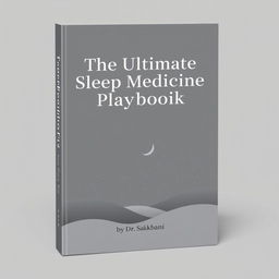 An elegant and sophisticated cover design for a binder titled 'The Ultimate Sleep Medicine Playbook'