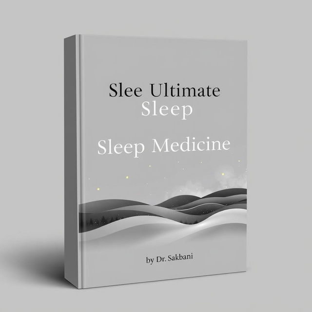 An elegant and sophisticated cover design for a binder titled 'The Ultimate Sleep Medicine Playbook'