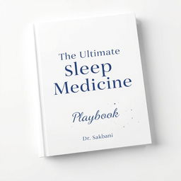 A light and elegant cover design for a binder titled 'The Ultimate Sleep Medicine Playbook'