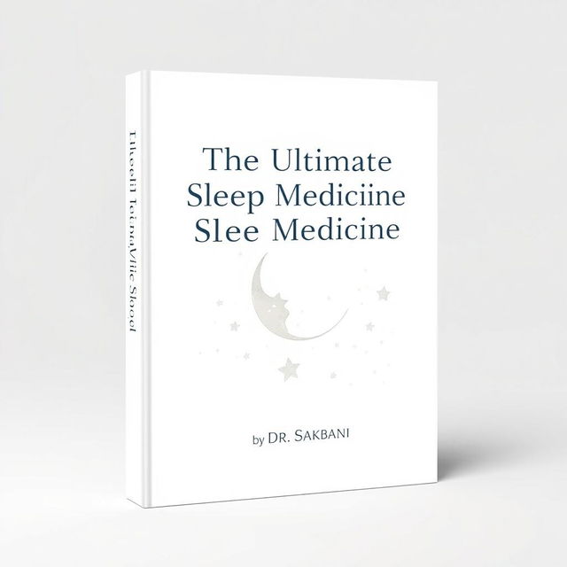 A light and elegant cover design for a binder titled 'The Ultimate Sleep Medicine Playbook'