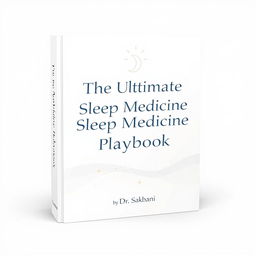 A light and elegant cover design for a binder titled 'The Ultimate Sleep Medicine Playbook'