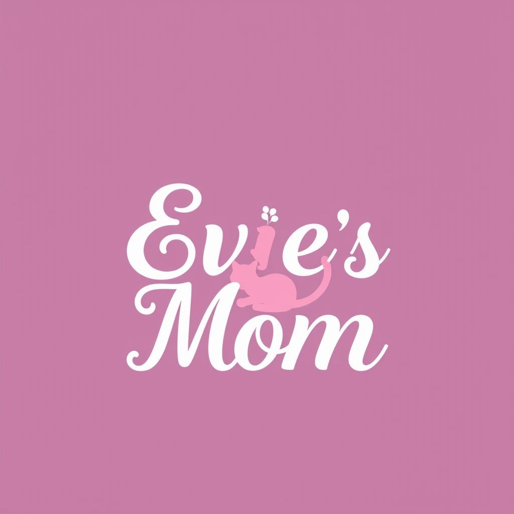 A logo design featuring the text 'Evie's Mom' in a playful and elegant font