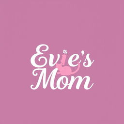 A logo design featuring the text 'Evie's Mom' in a playful and elegant font