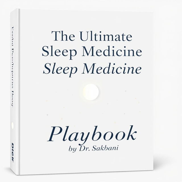 A light and sophisticated cover design for a binder titled 'The Ultimate Sleep Medicine Playbook'