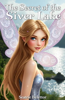 A beautiful fairy with delicate features and sparkling eyes, her long hair cascading elegantly over her shoulders