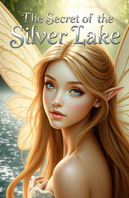 A beautiful fairy with delicate features and sparkling eyes, her long hair cascading elegantly over her shoulders