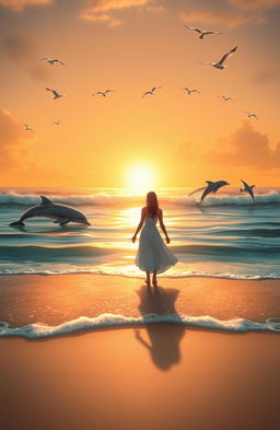 A serene ocean scene illustrating the theme of karma intertwined with love