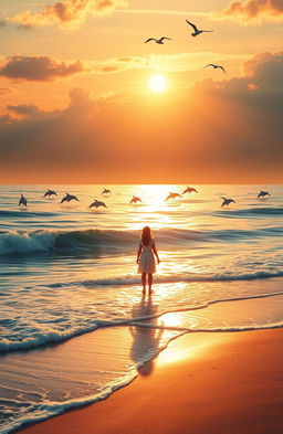 A serene ocean scene illustrating the theme of karma intertwined with love