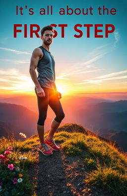 A symbolic representation of the phrase 'It's all about the first step'